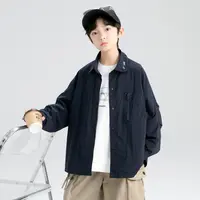 男童秋款长袖衬衫2025新款中大儿童春秋上衣潮【童曲】A5306
