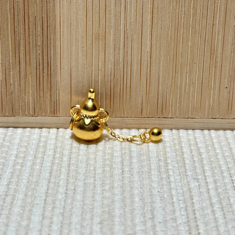  足金流苏葫芦挂件