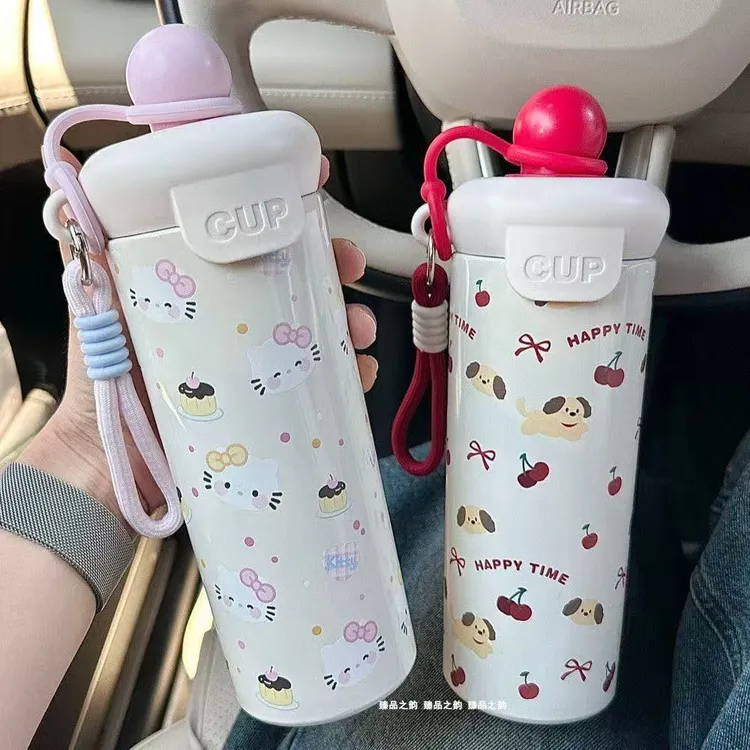 轻奢风创意可爱情侣保温保冷水杯保温杯大容量学生便携少女心爆款