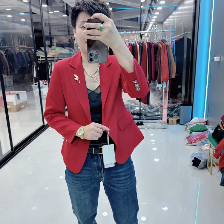 喜事新款修身闽南红西装外套2889经典款
