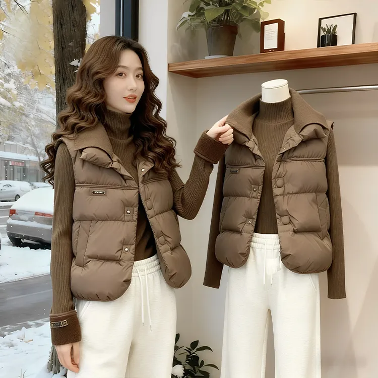 洋气加厚马甲女士秋冬季2025年新款爆款叠穿大码保暖背心马夹外套