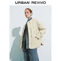 【HOT】UR2025秋季新款女装气质绗缝口袋纽扣羽绒服UWH150037