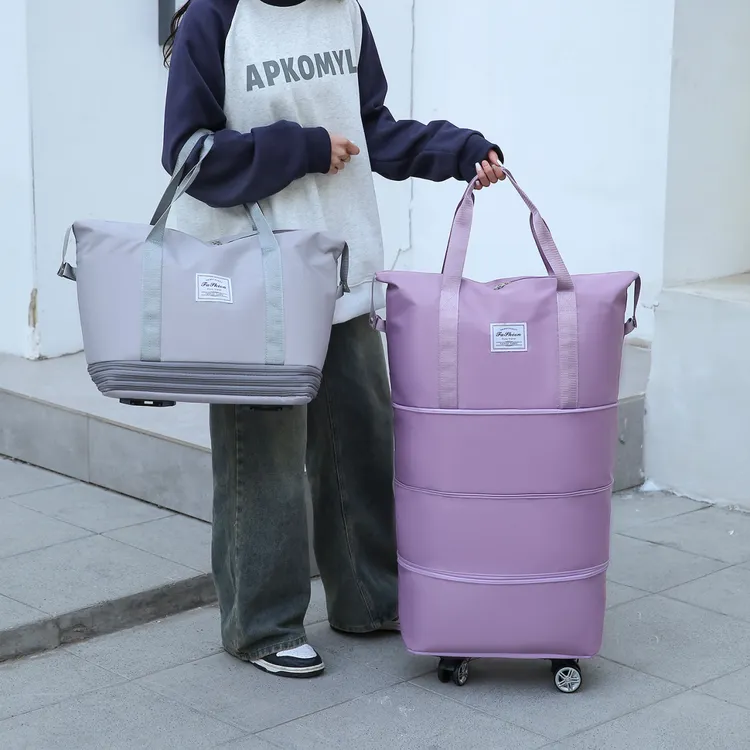 旅行包大容量三层扩展长短途待产包防水干湿分离拆复古防水邮差包