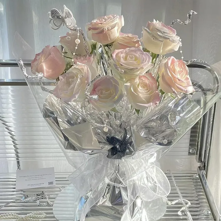 范哲萨人鱼姬玫瑰永生花束女生日礼物送朋友闺蜜实用高级感毕业季