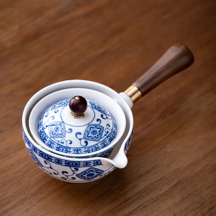  茶壶自动茶壶懒人泡茶神器陶瓷家用自动茶具套装旅行便携