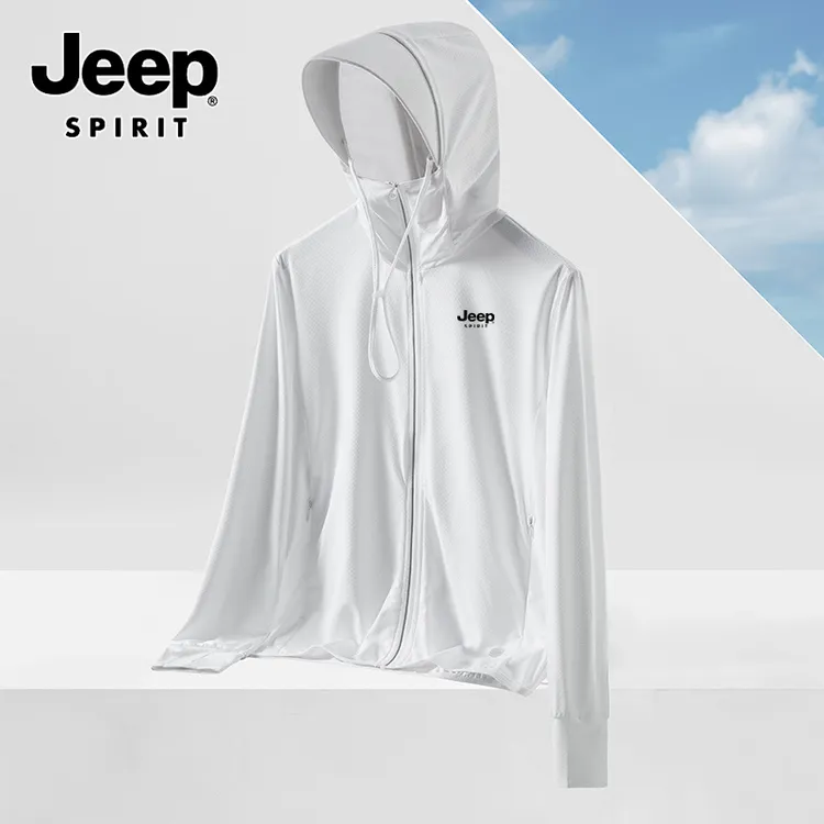 JEEPSPIRIT吉普情侣防晒服男款夏薄款透气外套衣防紫外线男防晒衣