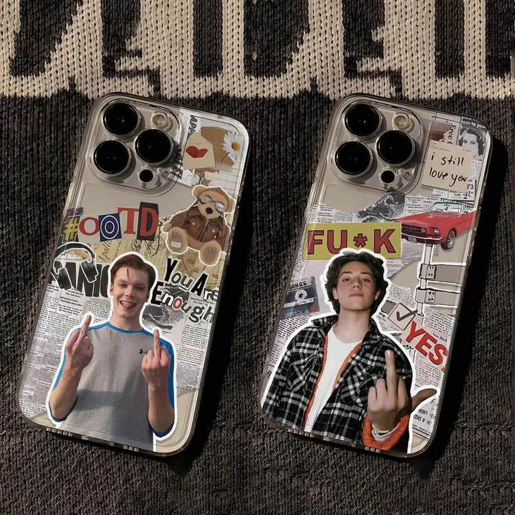 卡尔 伊恩创意适用苹果16promax手机壳iPhone15透明13华为全包