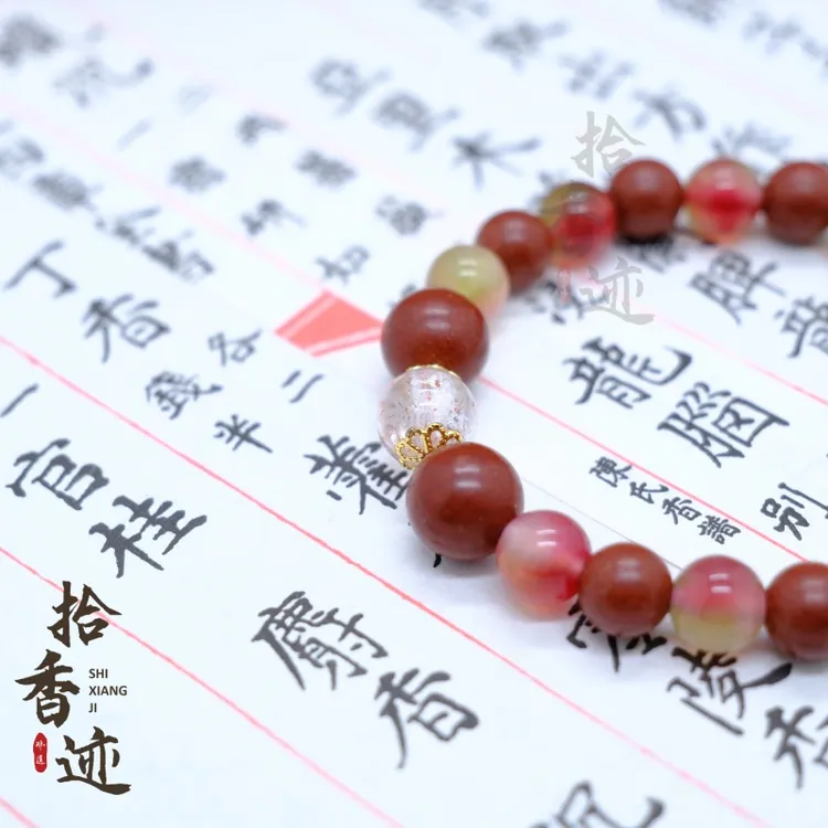 【花解语8mm多圈】合香珠手串 天然古法 大马士革玫瑰 水晶 时尚