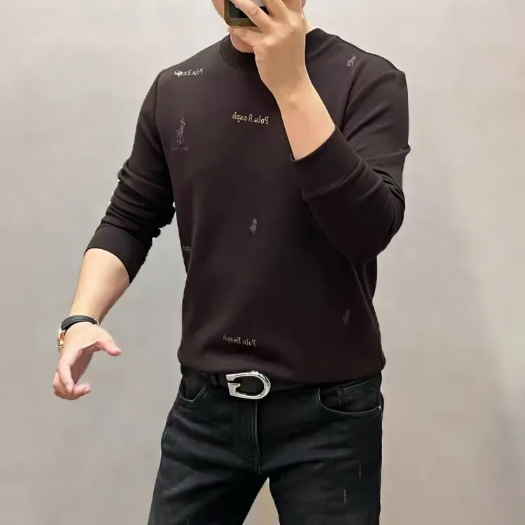 新款高端男士潮流时尚字母图案圆领卫衣16023