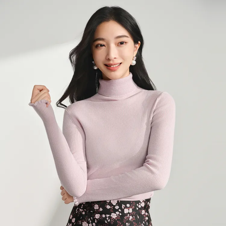 【轻暖肌底衫】立领羊毛针织打底衫含羊绒DOUBLOVE贝爱2024冬新款