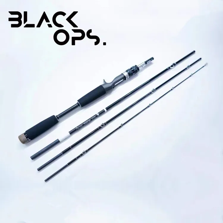 .新款爱丽丝+黑色行动多节路亚竿便携式海水淡水通用钓鱼远投硬度