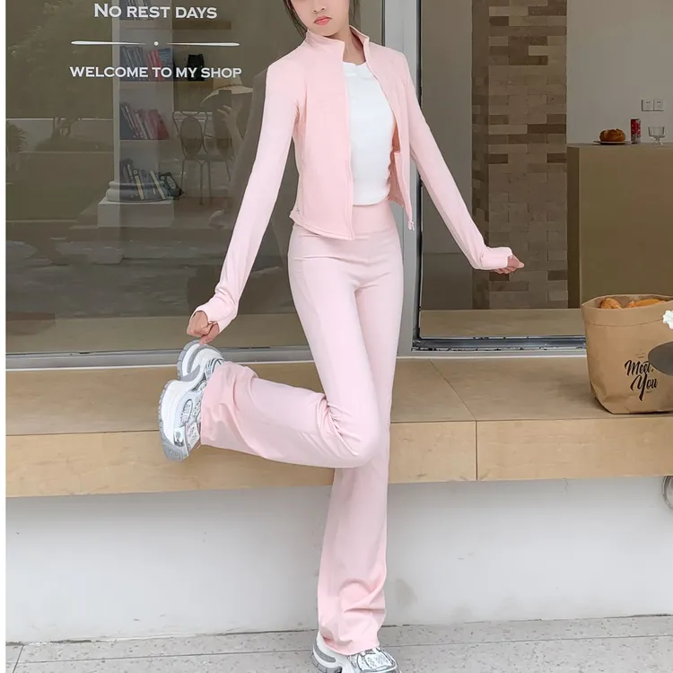 雪妈ESTAR独家定制小艺考立领运动裸感超柔高弹套装