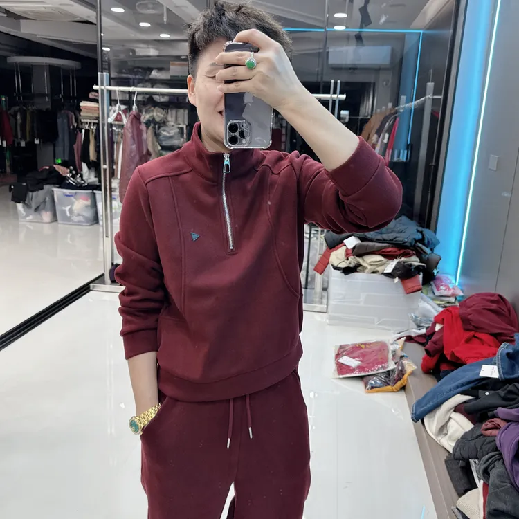 新款半开领时尚2色加绒套装713美丽丽