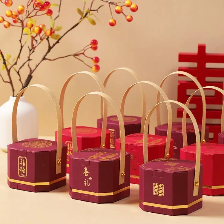 糖盒新款结婚喜糖手提盒子订婚婚礼礼盒糖果礼盒装空盒包装盒d2