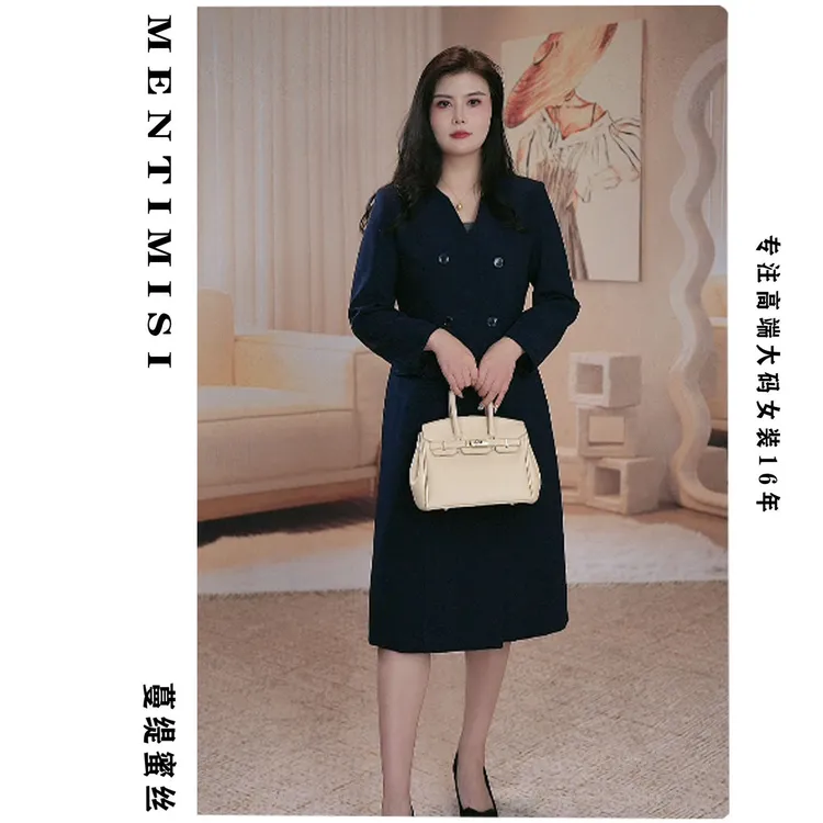 大码女装2025春季新款胖妹妹时尚气质连衣裙女显瘦遮肉长袖裙子