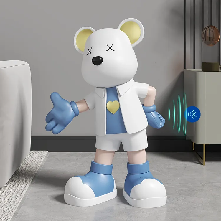 轻奢创意大型迎宾暴力熊落地摆件客厅装饰品入户店铺门口开业礼物