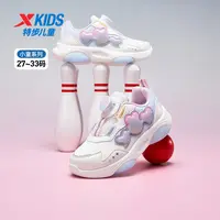 特步儿童秋季新款大底回弹耐磨小童女休闲鞋舒适时尚675414329394