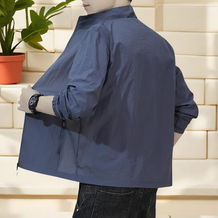 夏季户外男士防晒衣男轻薄透气防紫外线休闲运动服韩版宽松立