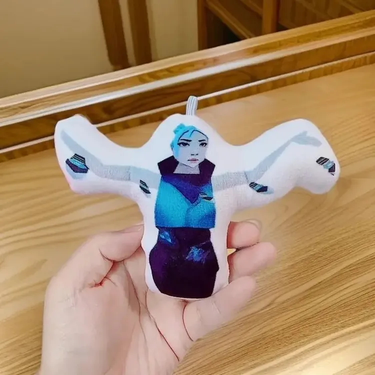 捷风语音挂件颗秒五杀邦邦邦按压发声玩偶无畏契约周边毛绒钥匙扣