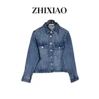 【ZHIXIAO】秋冬新款：翻领牛仔外套8030-1
