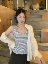 BX001圆领内搭背心女夏季新款甜辣外穿遮副乳修身无袖上衣