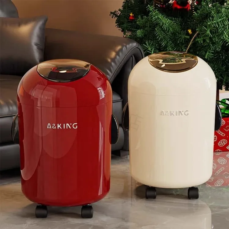 带轮垃圾桶客厅高颜值家庭厨房带盖可移动大号卫生间办公室卧室桶