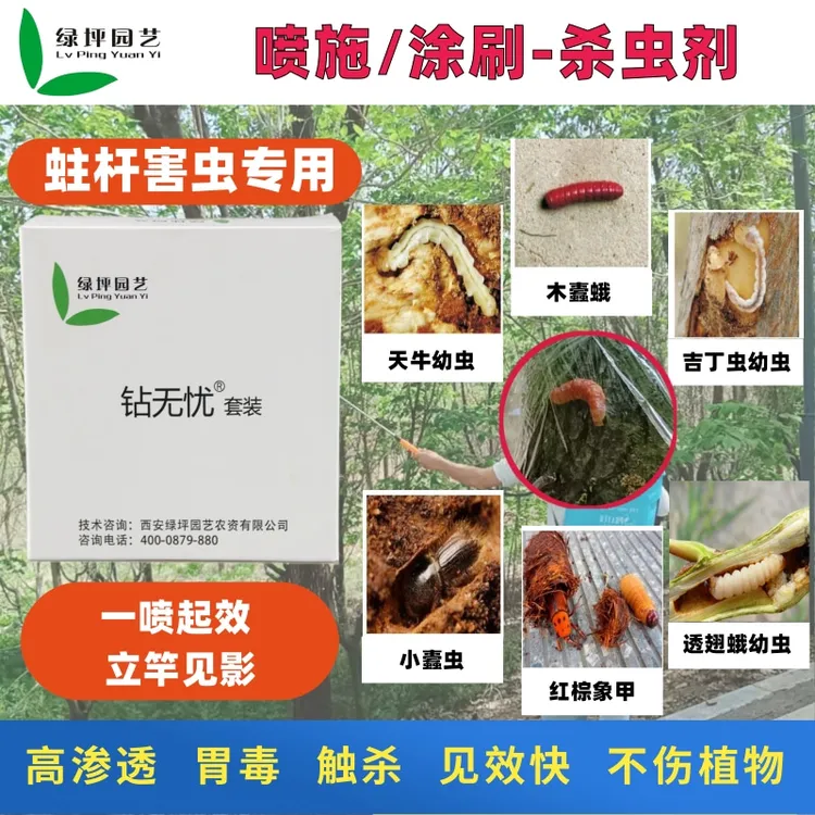 【钻无忧】树干杀虫剂套装防治天牛幼虫吉丁虫小蠹虫蛀干害虫