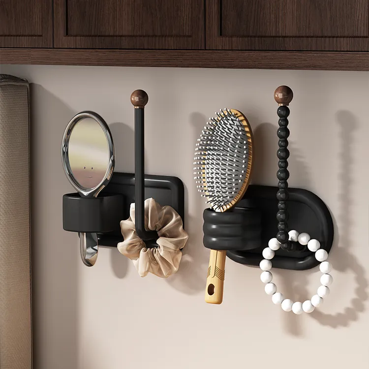 浴室壁挂首饰粘钩梳子置物架挂墙式免打孔头绳发圈收纳发箍挂钩