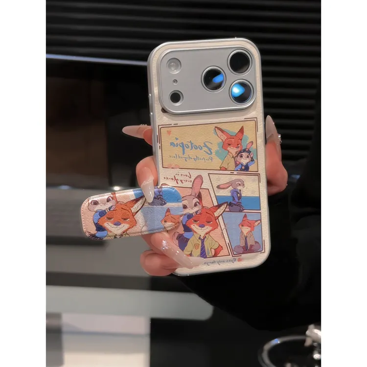 朱迪和尼克适用苹果17pro手机壳16pm华为p70金属皮纹简约小米17女