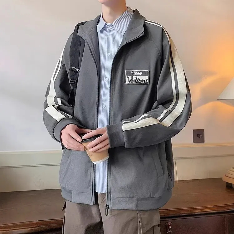 男青少年球服克秋季2024款潮牌宽松式休闲克上衣服