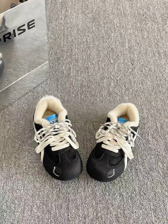 复古厚底德训棉鞋女2025新款爆款冬季加绒保暖板鞋小白鞋