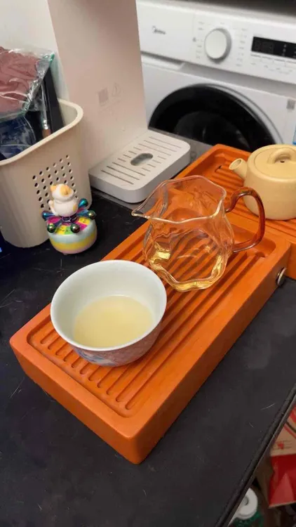 大橙金陶瓷单人精工素盘纯打磨电木茶盘排水轻奢旅行便携功夫茶