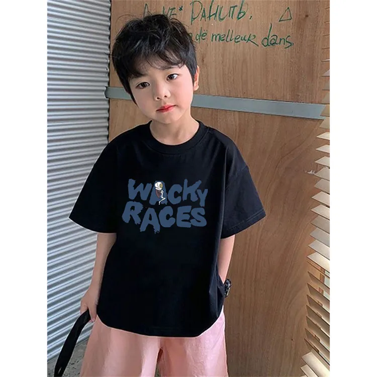 男童短袖印花夏季卡通动漫宽松T恤男孩半袖儿童女童洋气时尚休闲