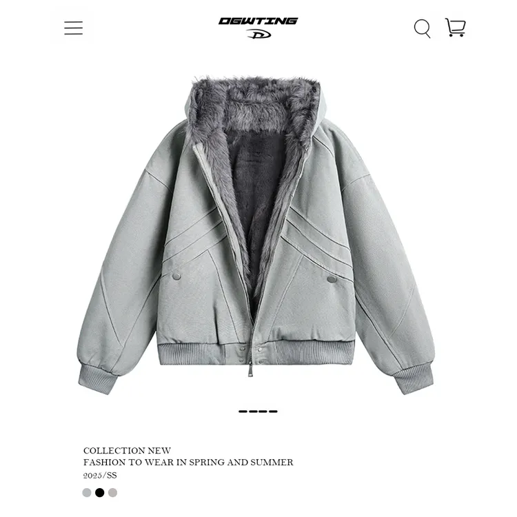 高品质座山雕重工棉衣美式复古男女短款棉服时尚加绒冬季连帽棉衣