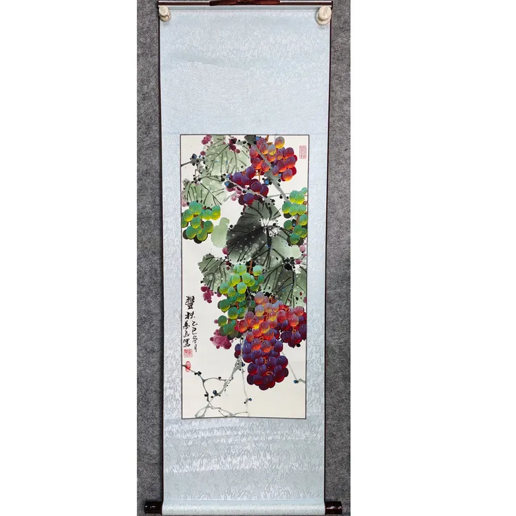 梦山纯手绘4尺4开挂轴国画作品