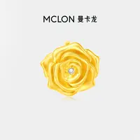 【破冰专属】曼卡龙黄金足金春山花蔓·玫瑰转运珠挂坠项链定价