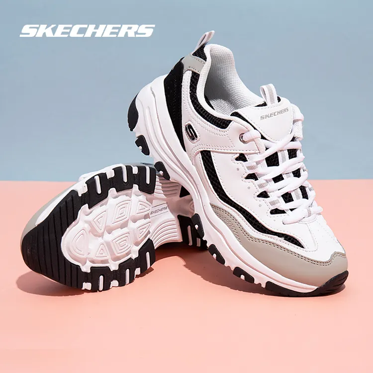 斯凯奇日常逛街旅行运动鞋缓震熊猫鞋秋季新款轻便厚底增高老爹鞋