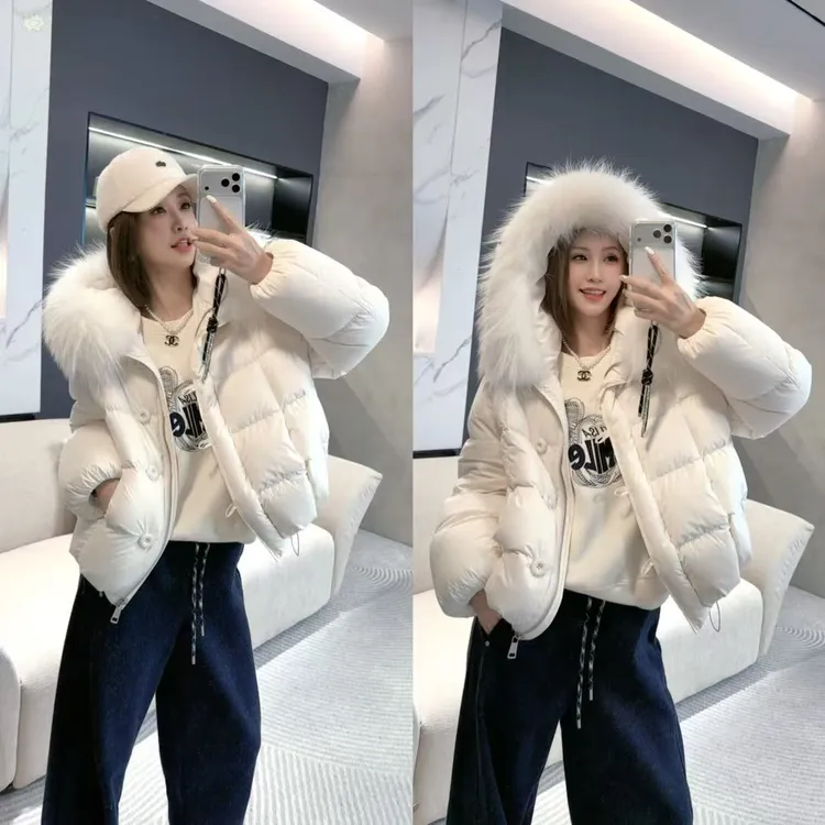 熙薇【​冬日甜芯】2025秋冬新款休闲百搭连帽羽绒服外套H6090