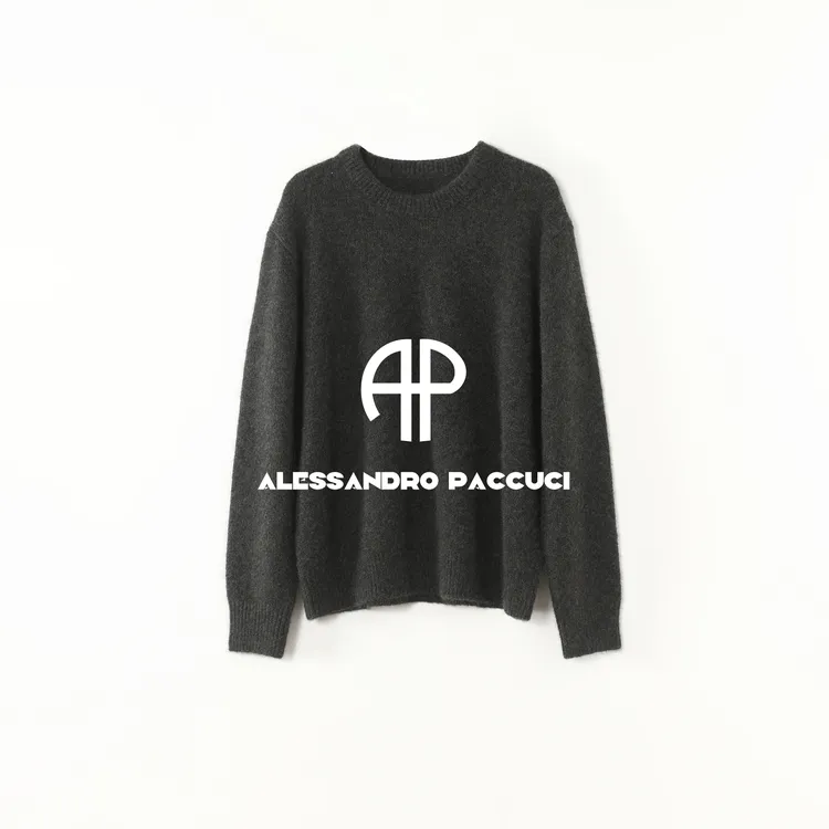 AP洛哥54258ST【慕斯蛋糕】羊绒+桑蚕丝圆领多色时尚简约针织套头衫