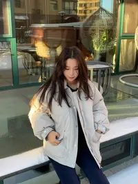 韩代.秀智同款 工装拼接设计绒服L25112826