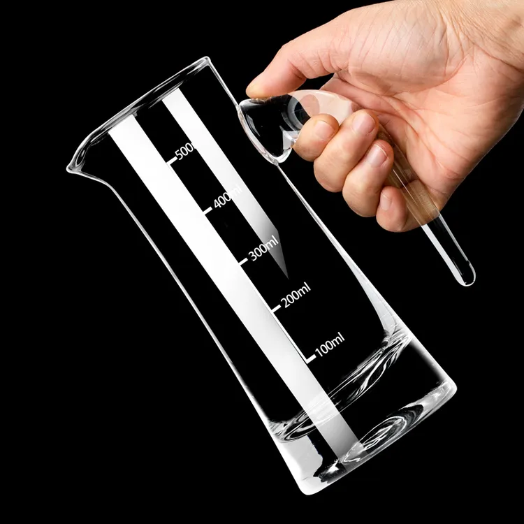 带刻度加厚加重玻璃白酒分酒器红酒醒酒器倒酒器老酒勾兑分酒壶