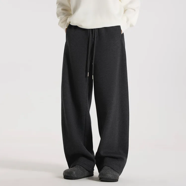 GCCDUPE77『素界』慕斯空气棉廓形加绒直筒裤百搭休闲舒适运动卫裤