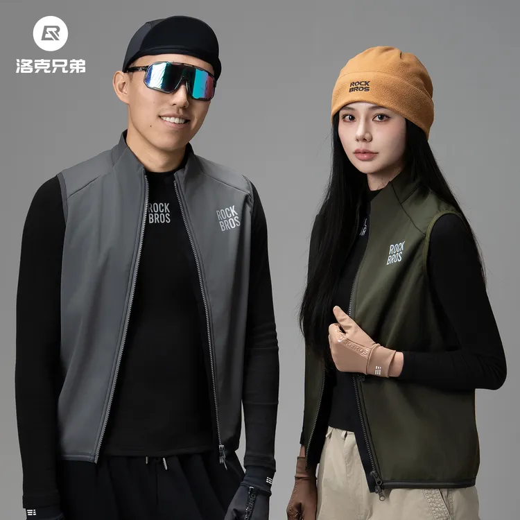 洛克兄弟防风骑行马甲公路自行车男女保暖背心夹克上衣秋冬骑行服