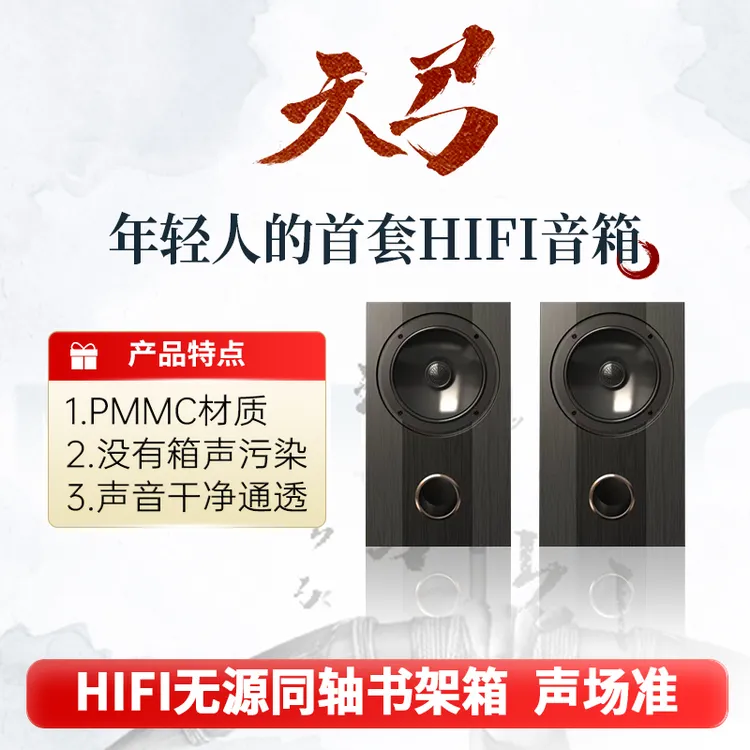 宝丽森同轴6.5寸专业书架箱胆机HFI音质发烧友轻奢发烧音响音箱