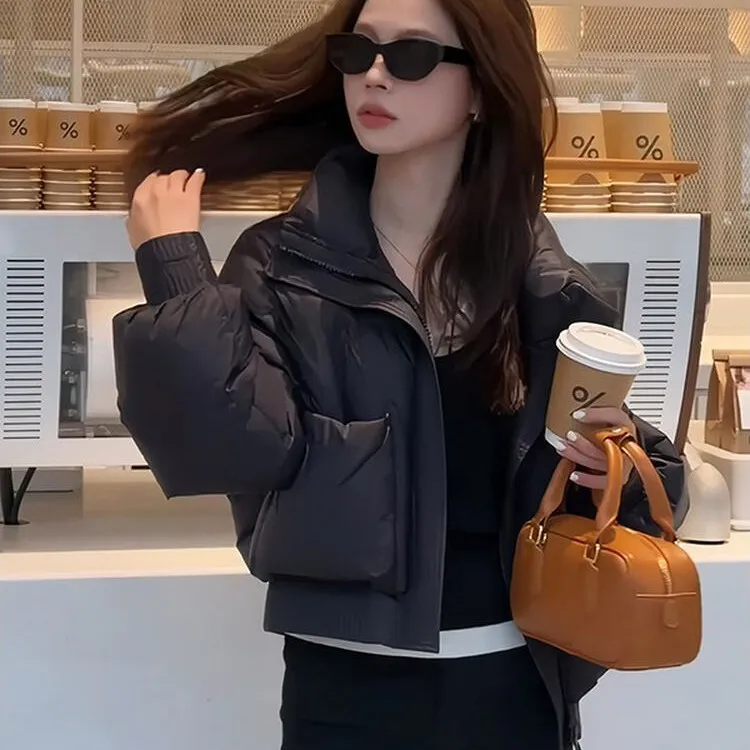 今年流行短款羽绒服女款冬季2025爆款超好看小个子大口袋保暖外套