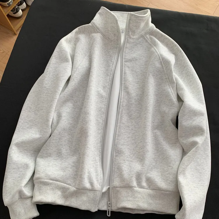 美式cleanfit重磅开衫立领休闲卫衣男女vibe新款双拉链秋冬季外套