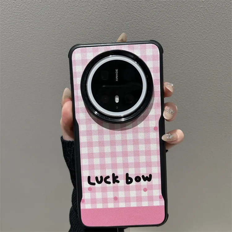 适用华为mate70pro手机壳卡通格纹60/50/40可爱新款p70防摔女护套