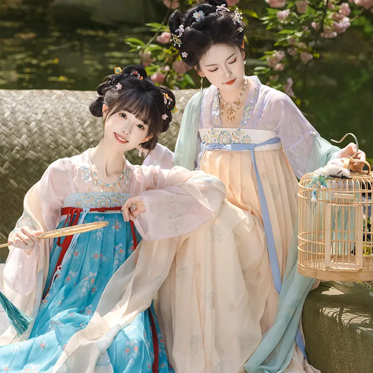 重回汉唐 汉宫春晓2 新品原创唐制齐胸套装日常汉服女款夏季新款