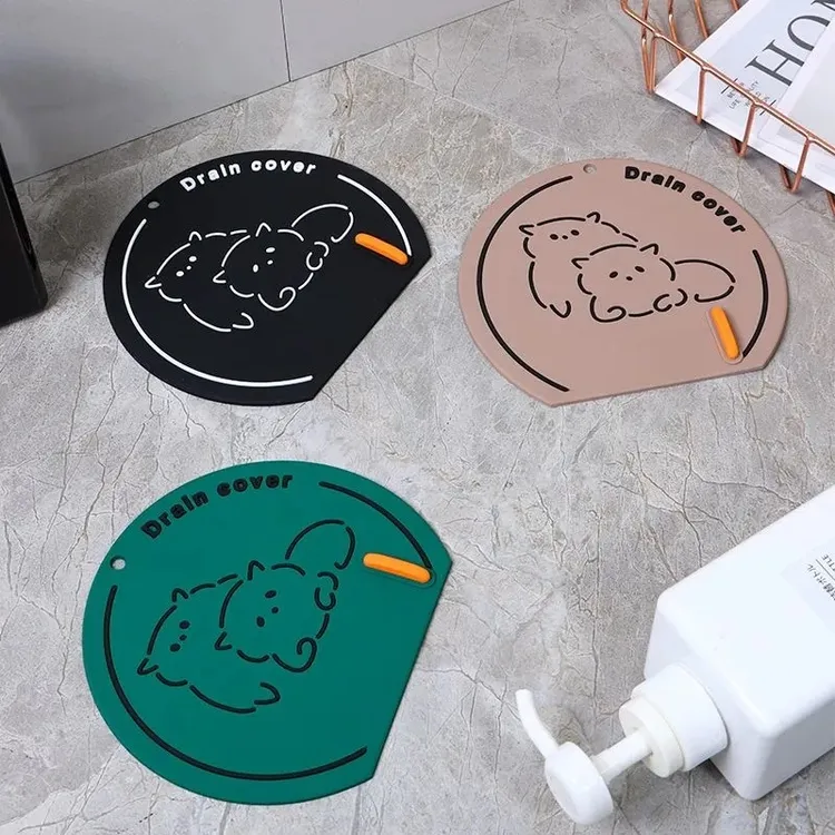 地漏贴密封盖防返臭神器封闭地漏防臭器硅胶垫下水道盖卫生间厕所