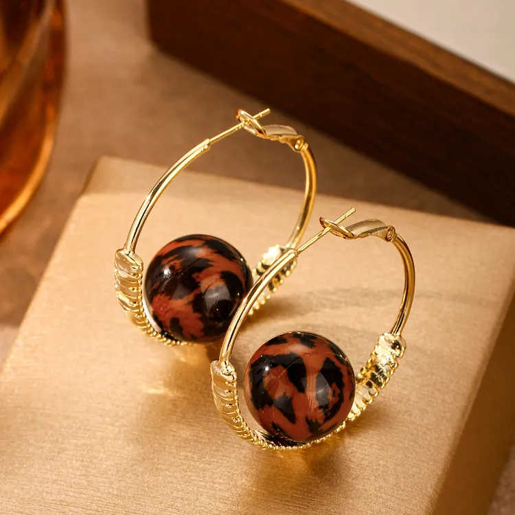 【KEFAN珂梵】 日韩复古宫廷金色耳扣百搭优雅几何图案女耳环